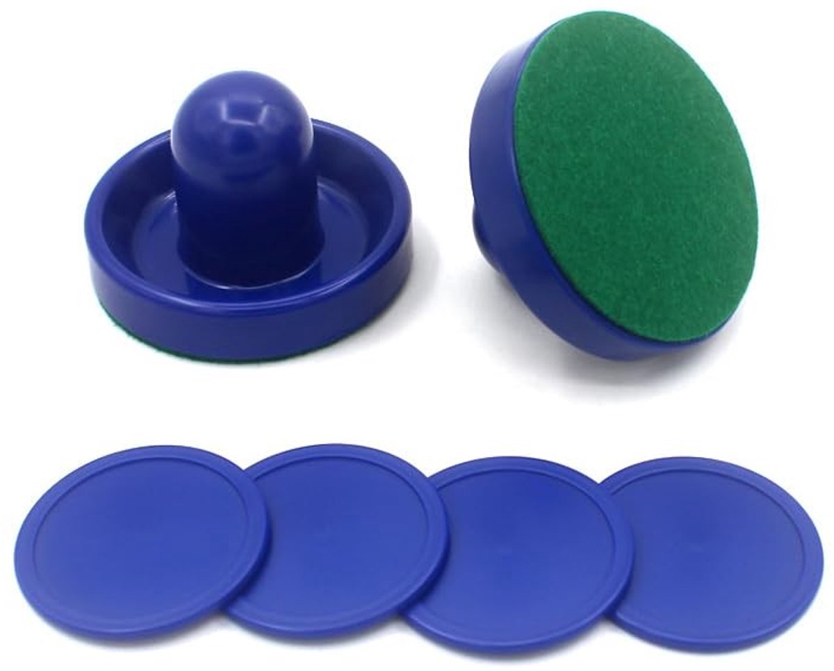 Solidchoice - Set van 2 Air Hockey Pushers met 4 Vervangende Pucks