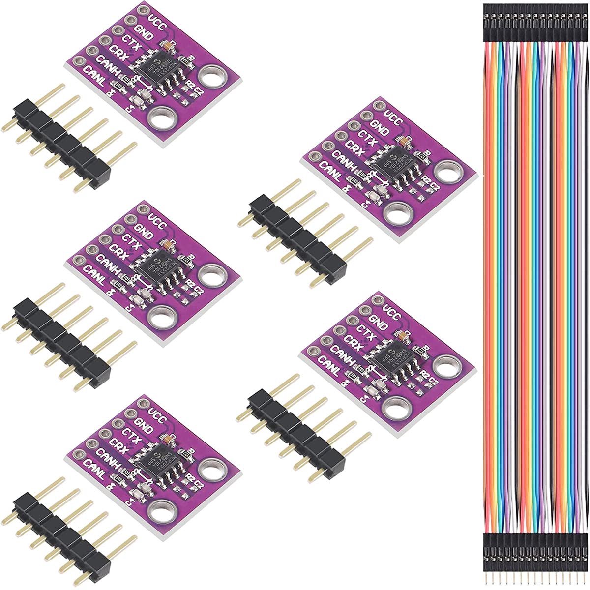 5pcs CJMCU-2551 MCP2551 High-Speed CAN Communication Protocol Controller Bus Interface Module Control Board with Cable - ShopVlot