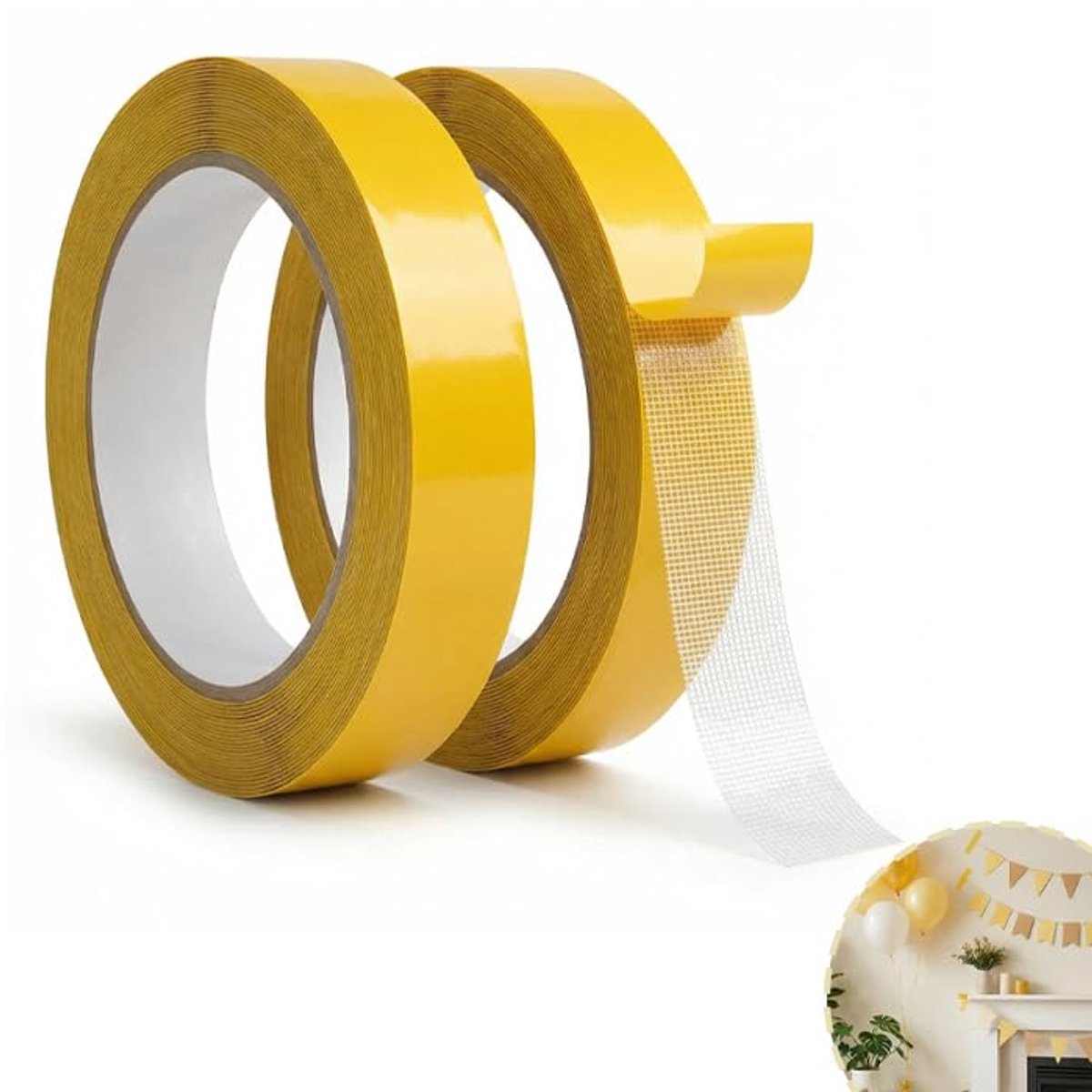 Double Sided Adhesive Tape, 10 mm x 10 m, Extra Strong, Iron on Tape for Curtains, Hemming Tape for Clothing, No - ShopVlot
