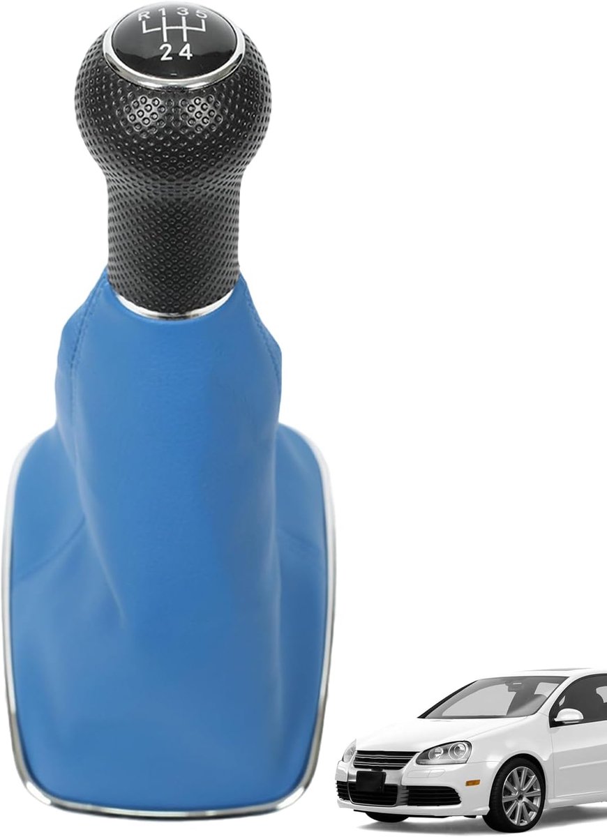 Golf 4 versnellingsknop met versnellingszak 1 stuk, golf 4 accessoires golf 4, 5 versnellingen schakelknop 23 mm blauw - ShopVlot