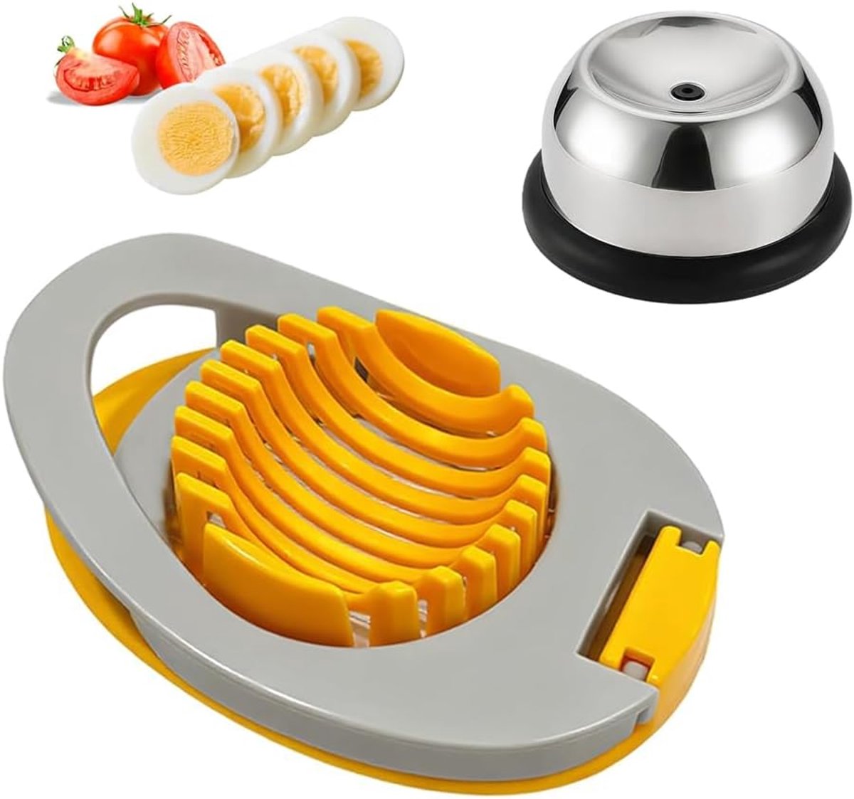 2pcs Stainless Steel Egg Cutter and Egg Picker - Black Egg Hole Punch + Grey Yellow Carbide Egg Cutter, Egg Piercing - ShopVlot