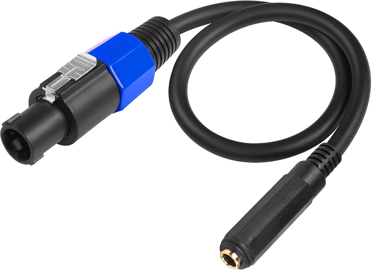 CERRXIAN 1.64 Foot Speakon to 1/4 TS Mono Jack Speaker Cable, 6.35mm TS Jack Plug to Speakon Plug Speaker Audio - ShopVlot