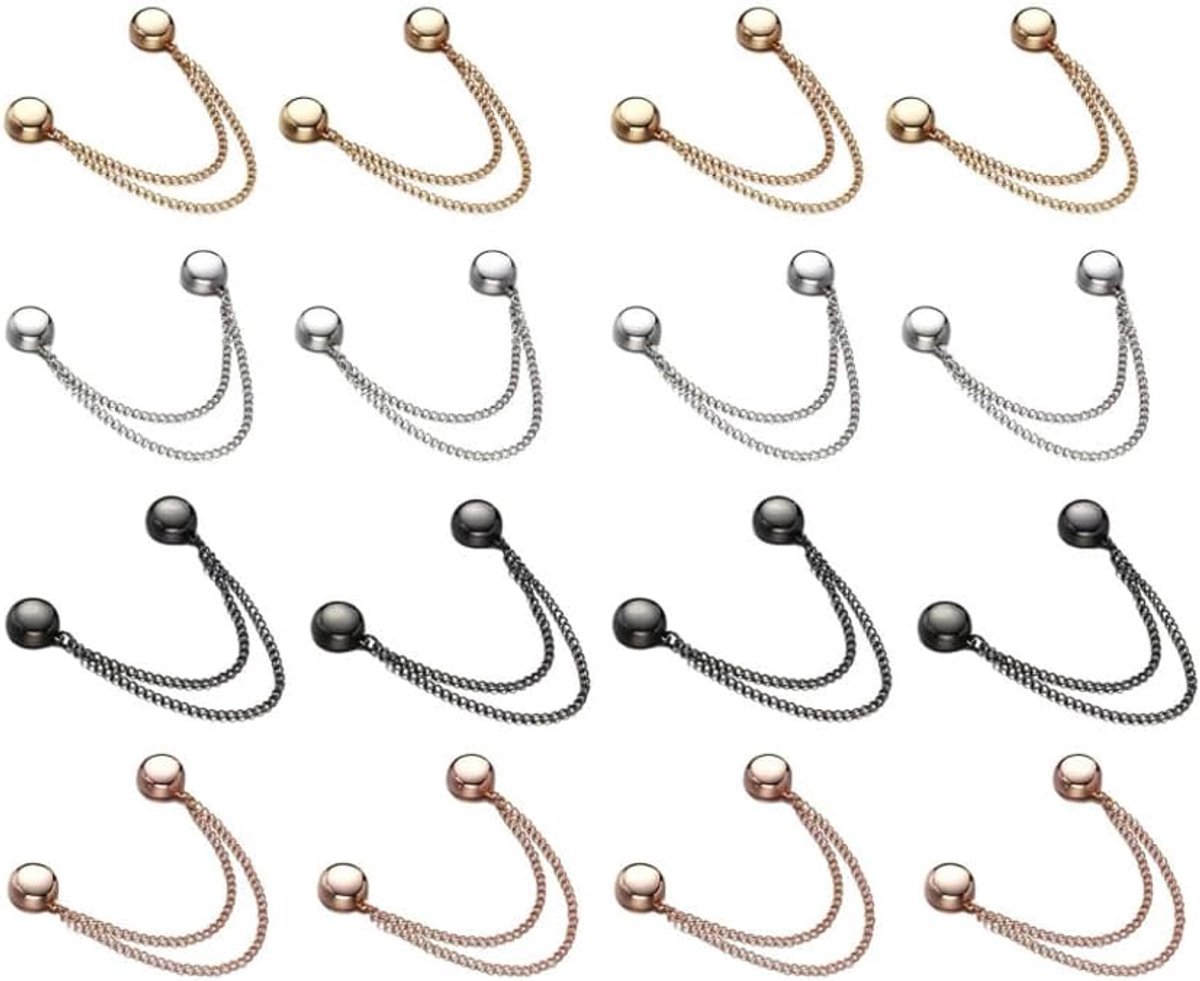 Anlising Magnetic Clothespins, 16 Pieces Magnetic Clips for Clothes, Magnetic Needles for Clothes with Chain - ShopVlot