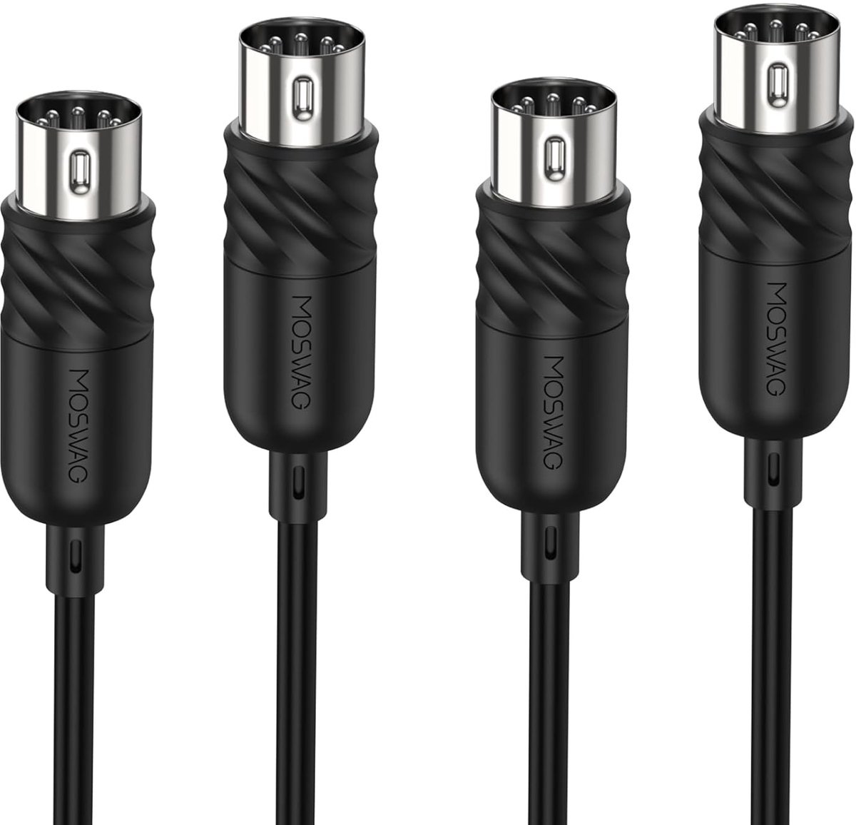 MOSWAG Cable Midi 5 Spins for Electronic Piano, MIDI Keyboard, Synthesizer, Audio Interface(2PCS-2M) - ShopVlot