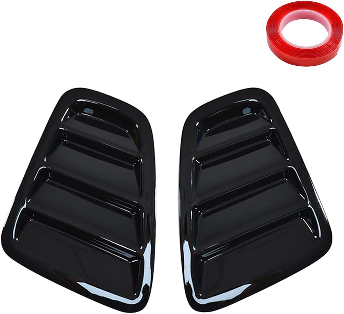 Car Rear Light Cover, Rear Light, Left and Right Compatible with Fiat 500 2006-2025, Black - ShopVlot