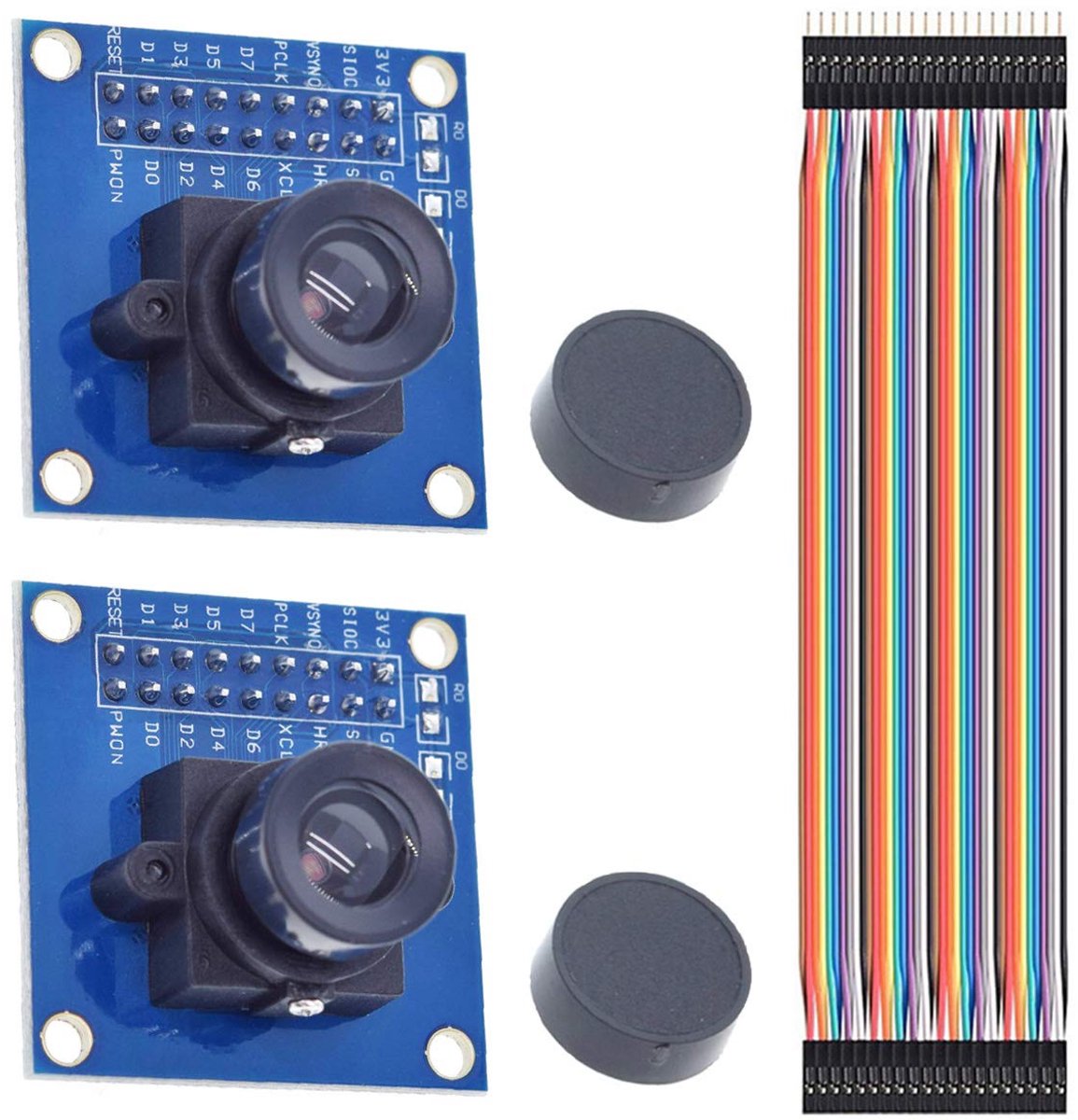 2PCS OV7670 Camera Module 640x480 0.3Mega 300KP VGA CMOS I2C Module for Arduino ARM with Dupont Cable - ShopVlot