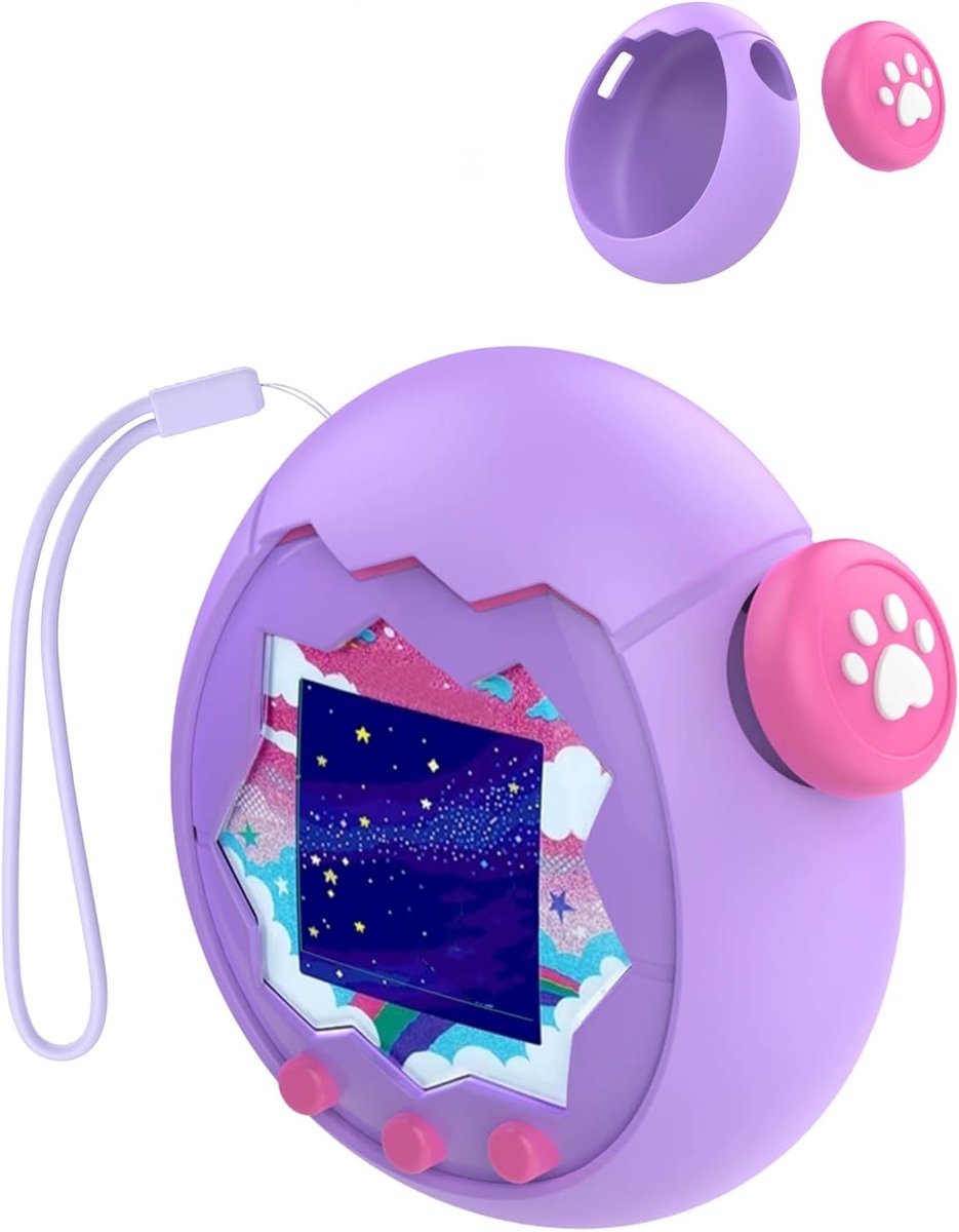 Silicone Protective Case for Tamagotchi Paradise - Soft Anti-fall Shockproof Case with String, Electronic Pet - ShopVlot