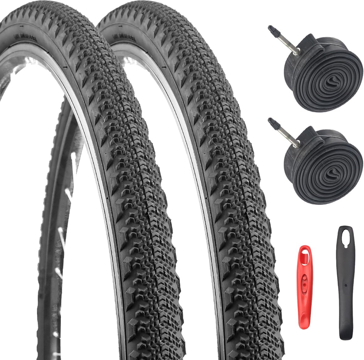 MEGHNA Bicycle Replacement Tyres 700 x 42 C for Road Bikes, Inner Tube - ShopVlot
