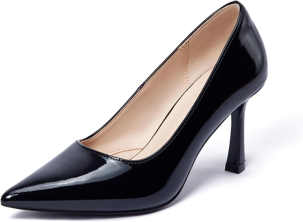 Zhabtuc Women's Sexy Closed Toe High Heels Stiletto Shoes 4 Inches Classic Shoes for Parties Promotions Wedding Size - ShopVlot