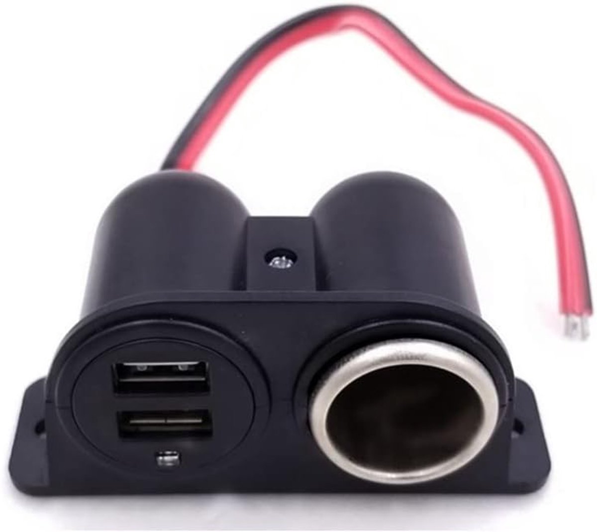 Ziyan Surface Mounted Socket 12V/24V + Car Dual USB Charger Cigarette Lighter Car Adapter Y - ShopVlot