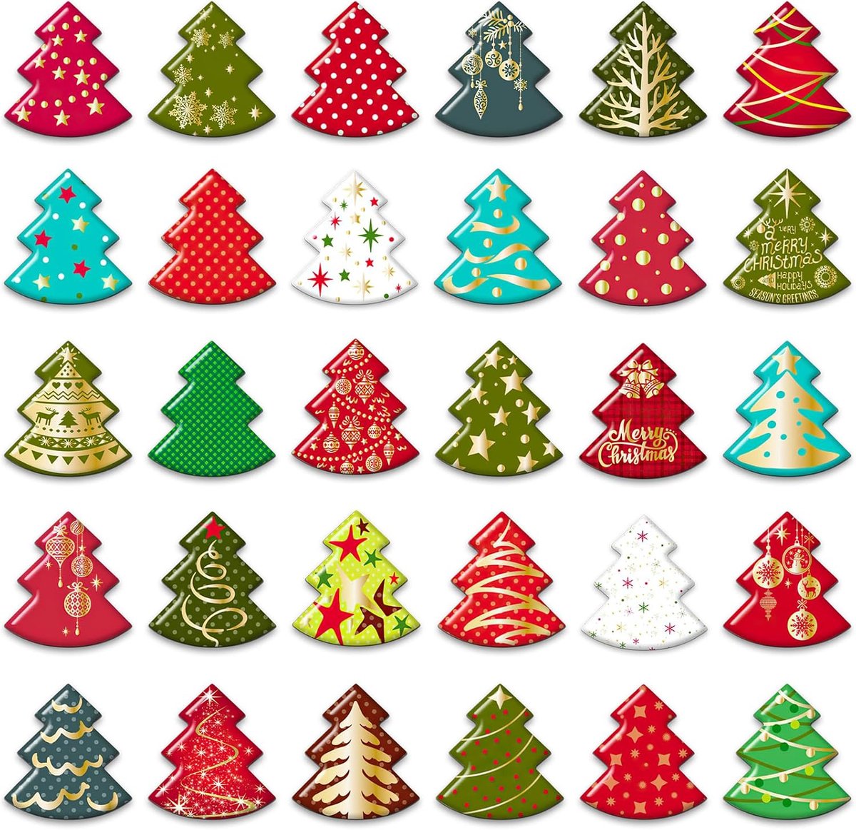 Morcart Fridge Magnets 30 Pieces Christmas Magnets for Refrigerator Magnetic Board Blackboard Kitchen Classroom Office - ShopVlot