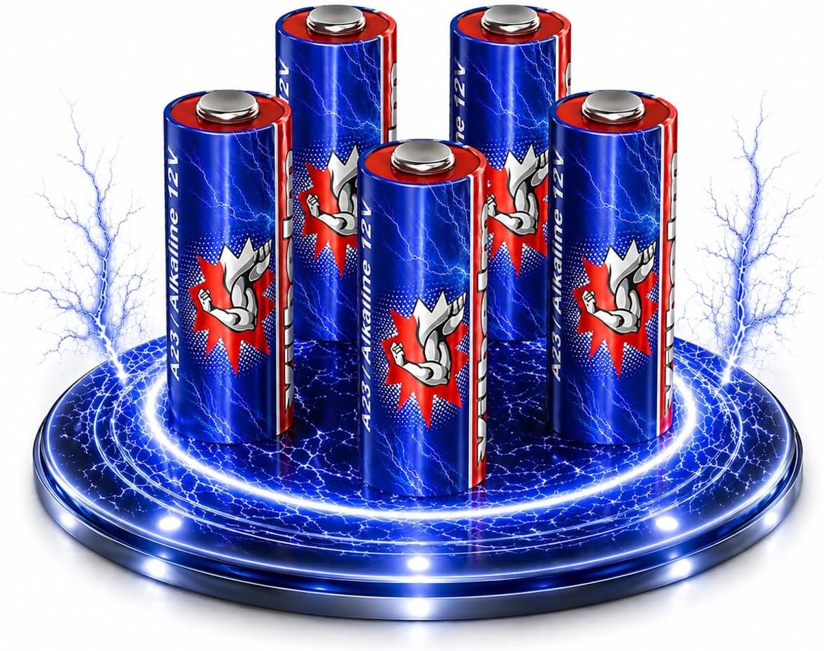 5 x A23 12V Wilhelm Alkaline Batteries MN21 V23GA 23A L1028 12 Volt 55mAh - ShopVlot