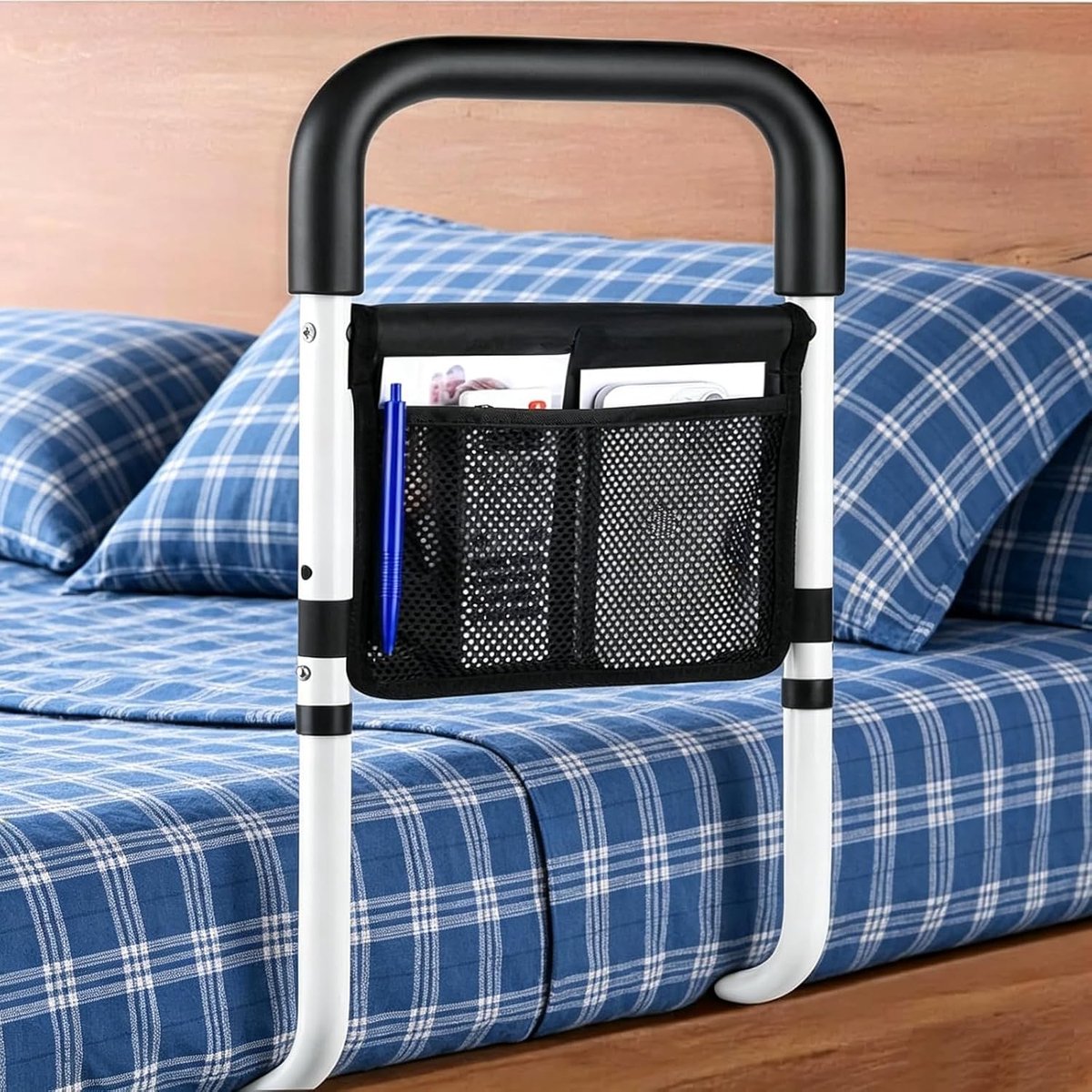 Bed Assist Rails fo Elderly Adults Safety Bed Assist Rail with Storage Bag Fall Prevention Guard Assist Support Side - ShopVlot