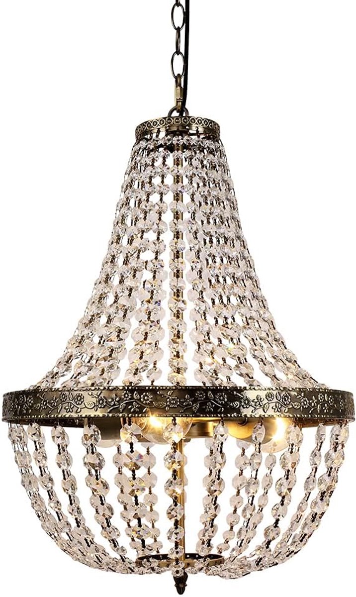 FIRVRE crystal chandelier vintage ceiling lamp vintage charming royal imperial style lighting living room bedroom - ShopVlot