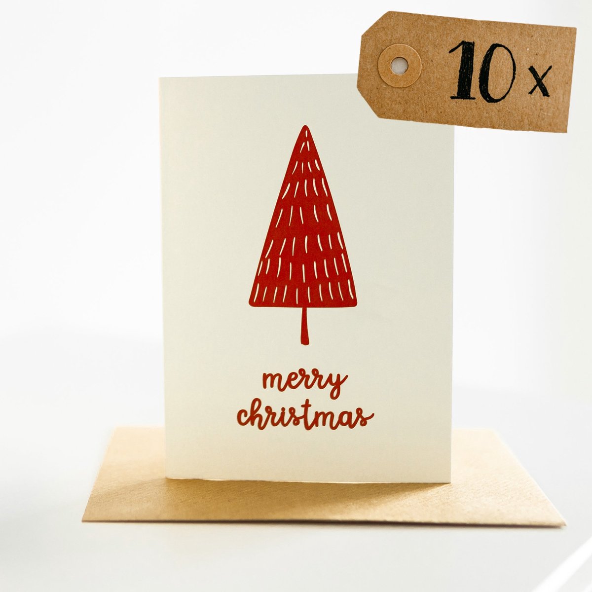 10x hippe kerstkaarten (A6 formaat) - kerst kaarten om te versturen - kaartenset - kaartjes blanco - kaartjes met tekst - luxe kerstkaarten - feestdagenkaarten - kerstkaart - wenskaarten