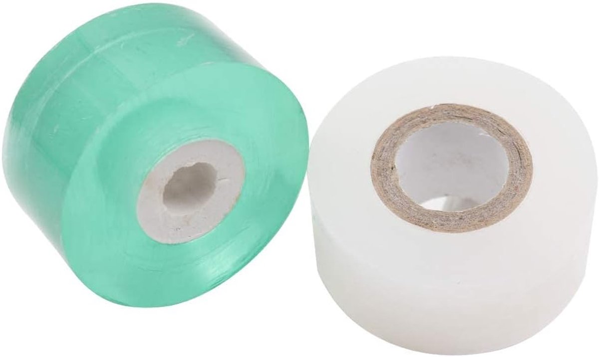 Graftape 3 cm - 2 rollen in groen en wit - zelfklevend en transparant - ideaal voor plantenvermeerdering - ShopVlot
