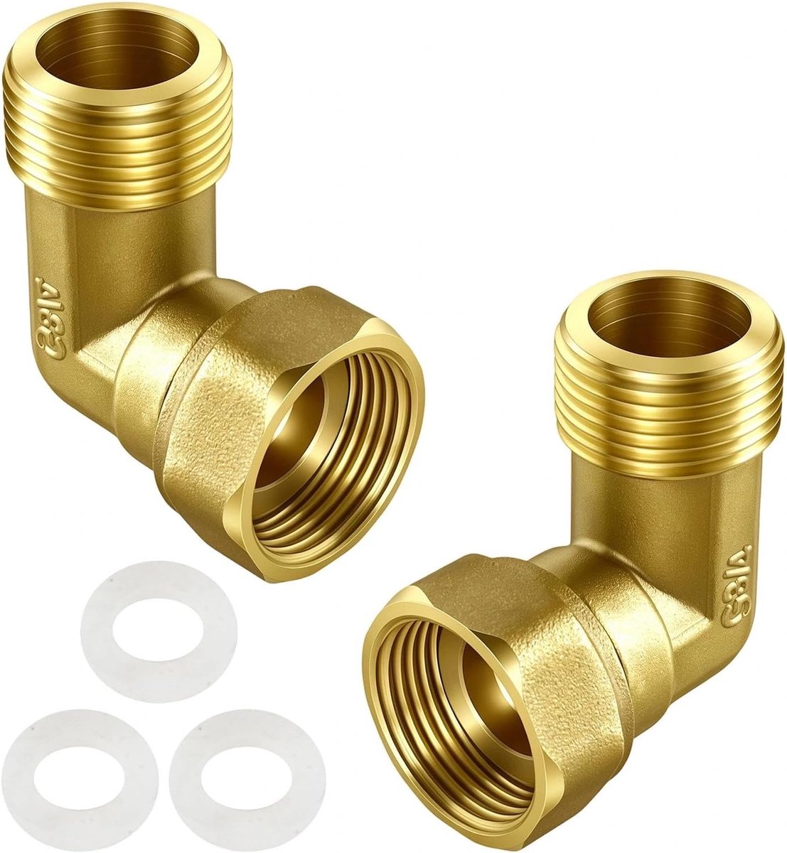 Koppeling 90° - 3/4 inch - Messing - Duurzaam voor waterinstallaties - ShopVlot