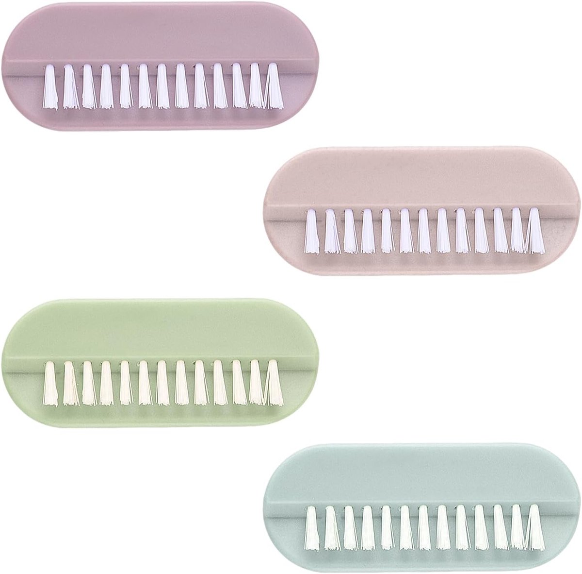 Nail Brush Set 4 Stuks - Dubbelzijdig - Zachte en Stevige Borstels - Perfect voor Nagels en Huidverzorging - ShopVlot
