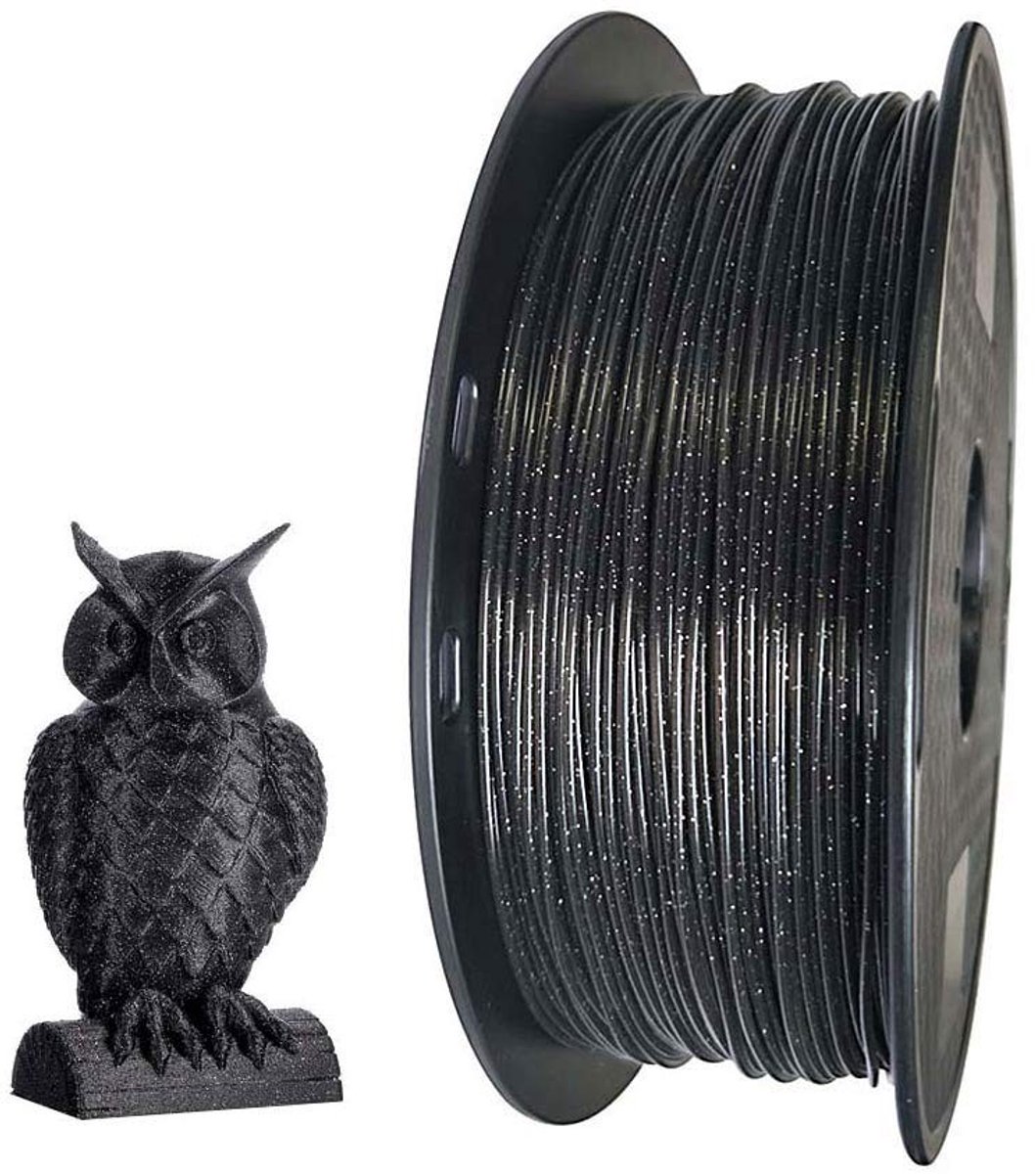 Solidchoice - 3D Printer PLA Filament 1.75mm 1KG Zwart