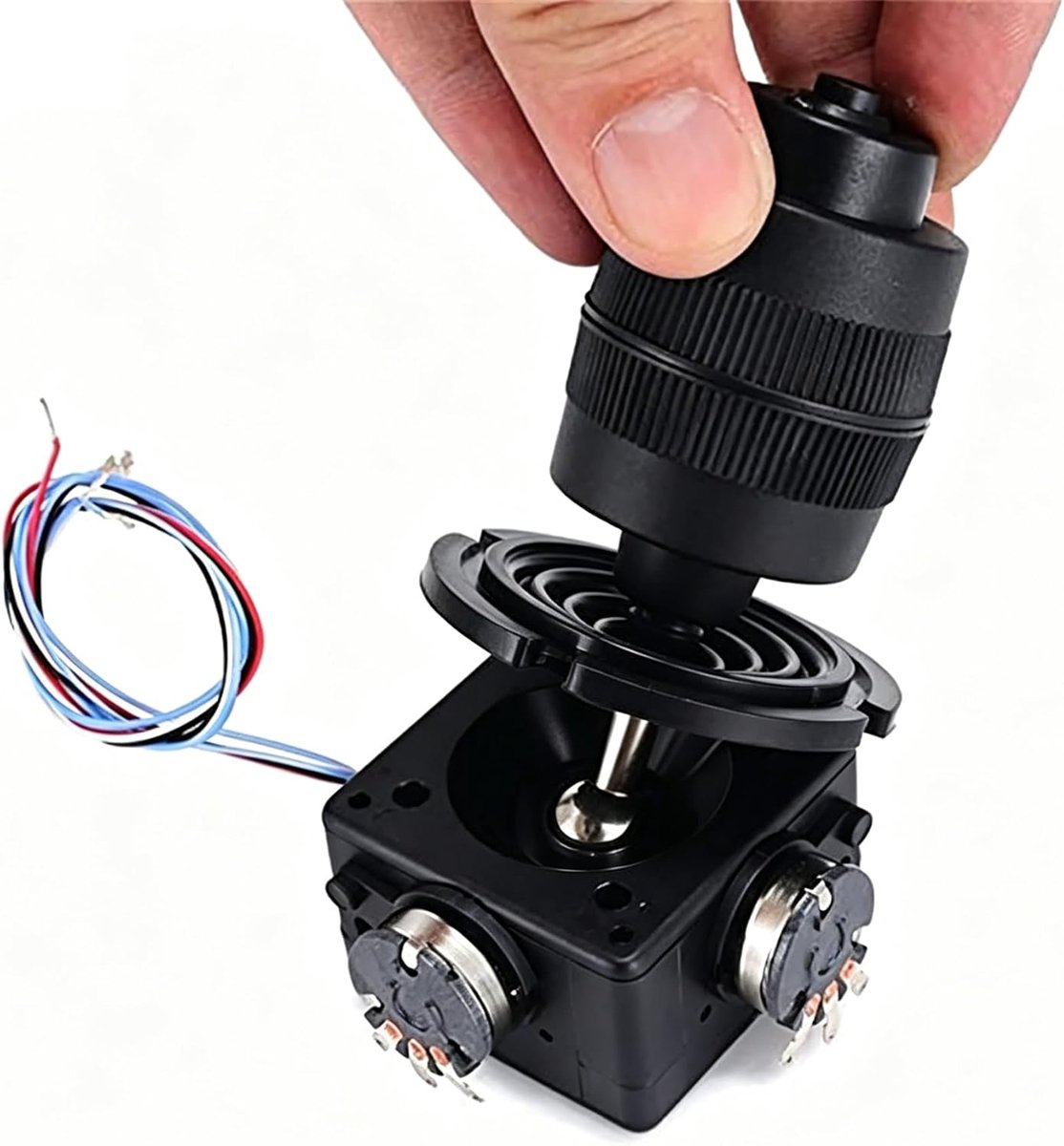 Joystick potentiometer 4 as - 409B-M4 10K ohm - veerretour met knop - ideale controle voor fotografie - ShopVlot