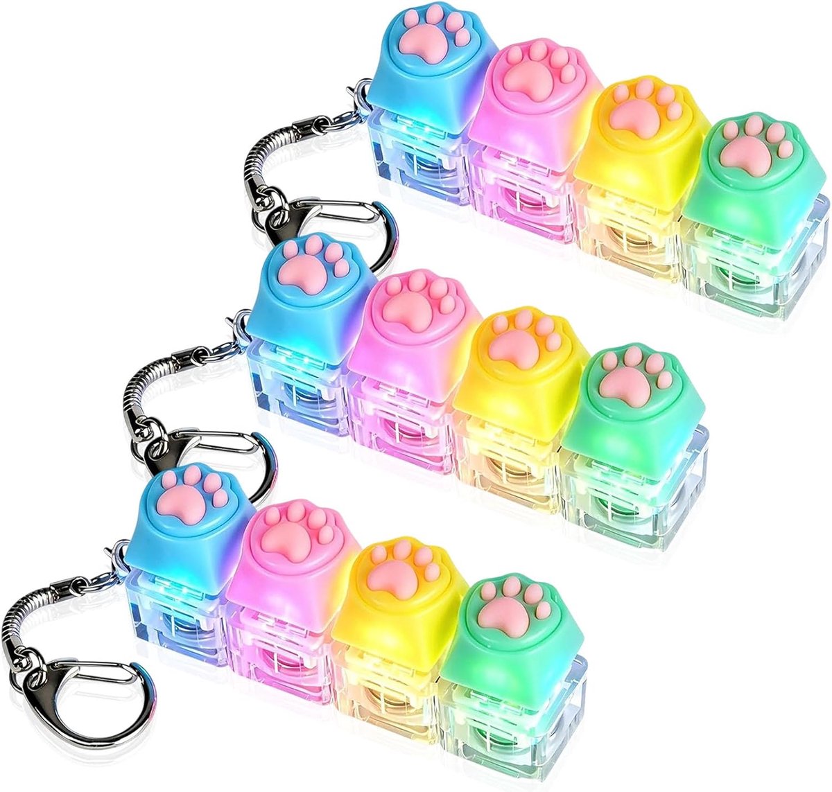 anti-stress-toetsenbord set - 3 stuks - kattendesign - verbeterde concentratie - ShopVlot