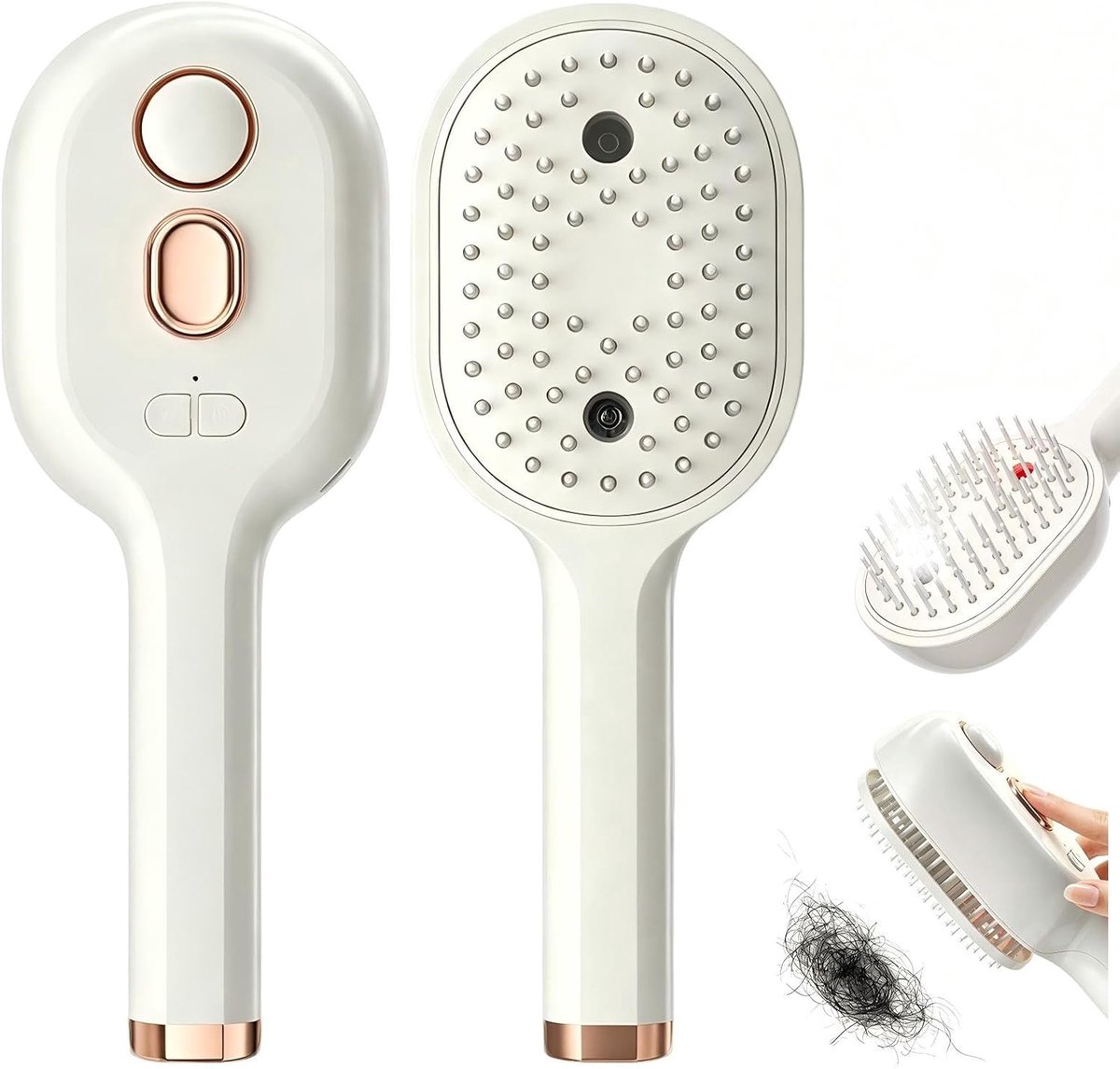 Massage kam 2-in-1 - Elektrisch met sprayfunctie - Anti-statisch en beschermt haar - ShopVlot