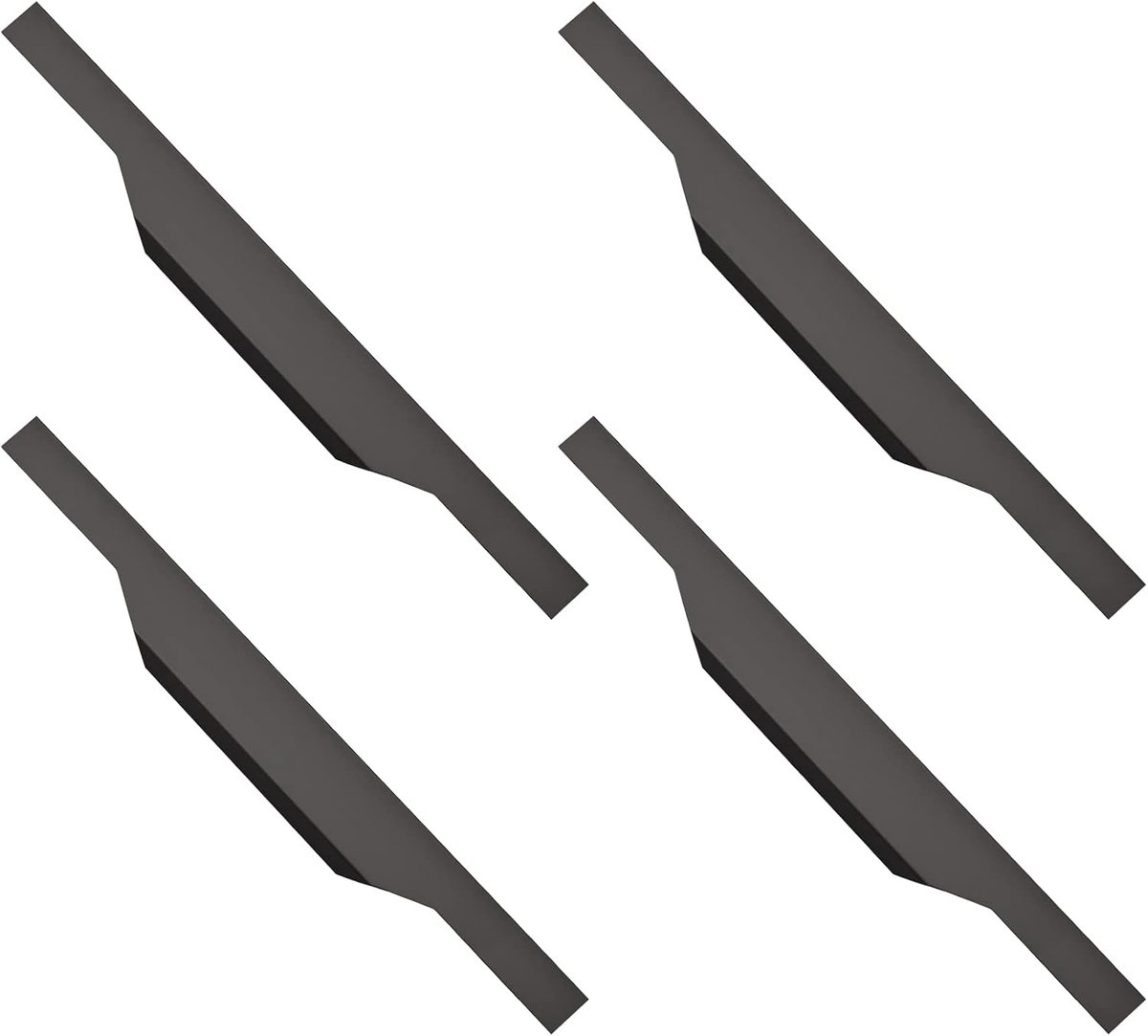 Keukenhandgrepen 400mm - Aluminium Mat Zwart - Verstevigd en Duurzaam - Perfect voor Kasten - ShopVlot