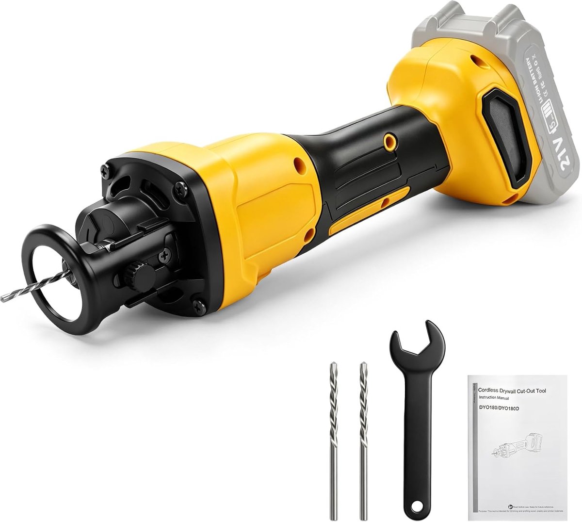 Draadloze gipsplaatzaag - Brushless elektrisch - 6 snelheden diepte-instelling - Mobiel en vrij van stroomkabels - ShopVlot