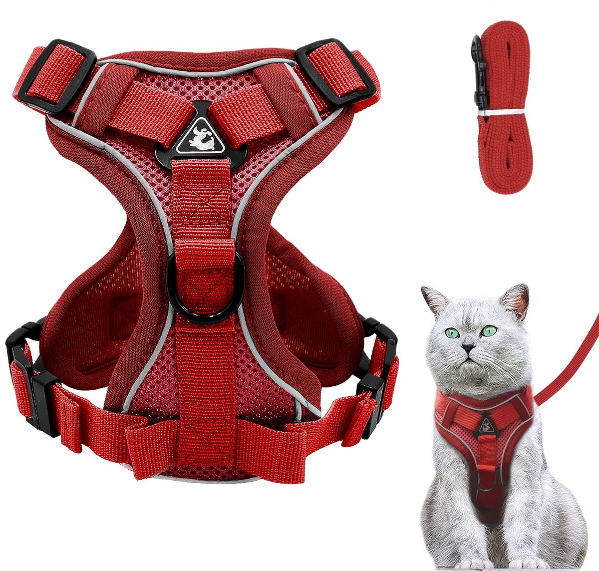 Solidchoice - Verstelbare Kattenharnas met Leash voor Comfortabel Wandelen
