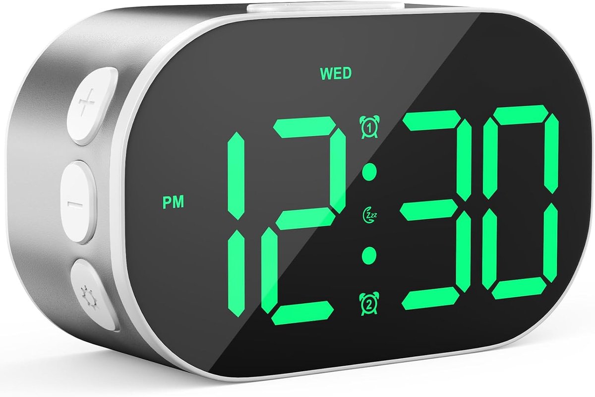 Wekker digitale wekker met USB - Modern ontwerp - Heldere display - Perfect voor op nachtkastje - ShopVlot