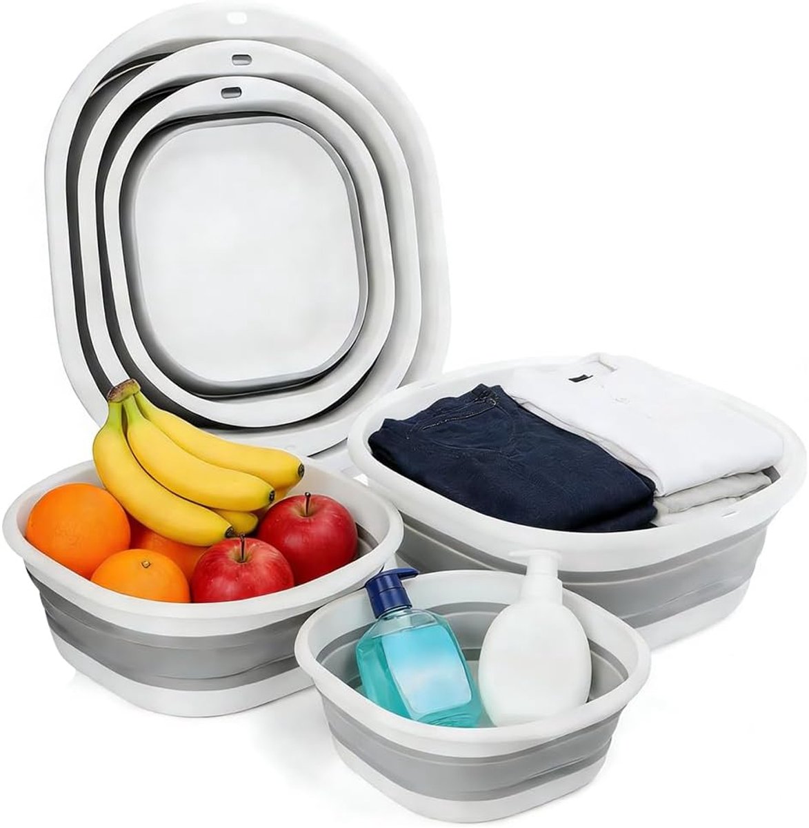 Opvouwbare wastafels 3 stuks - Compact - Lichtgewicht - Perfect voor buitengebruik - ShopVlot