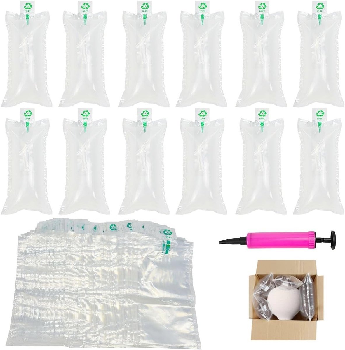 Air cushion bags 150 stuks - luchtkussens - stevig materiaal - bescherming tijdens verzending - ShopVlot