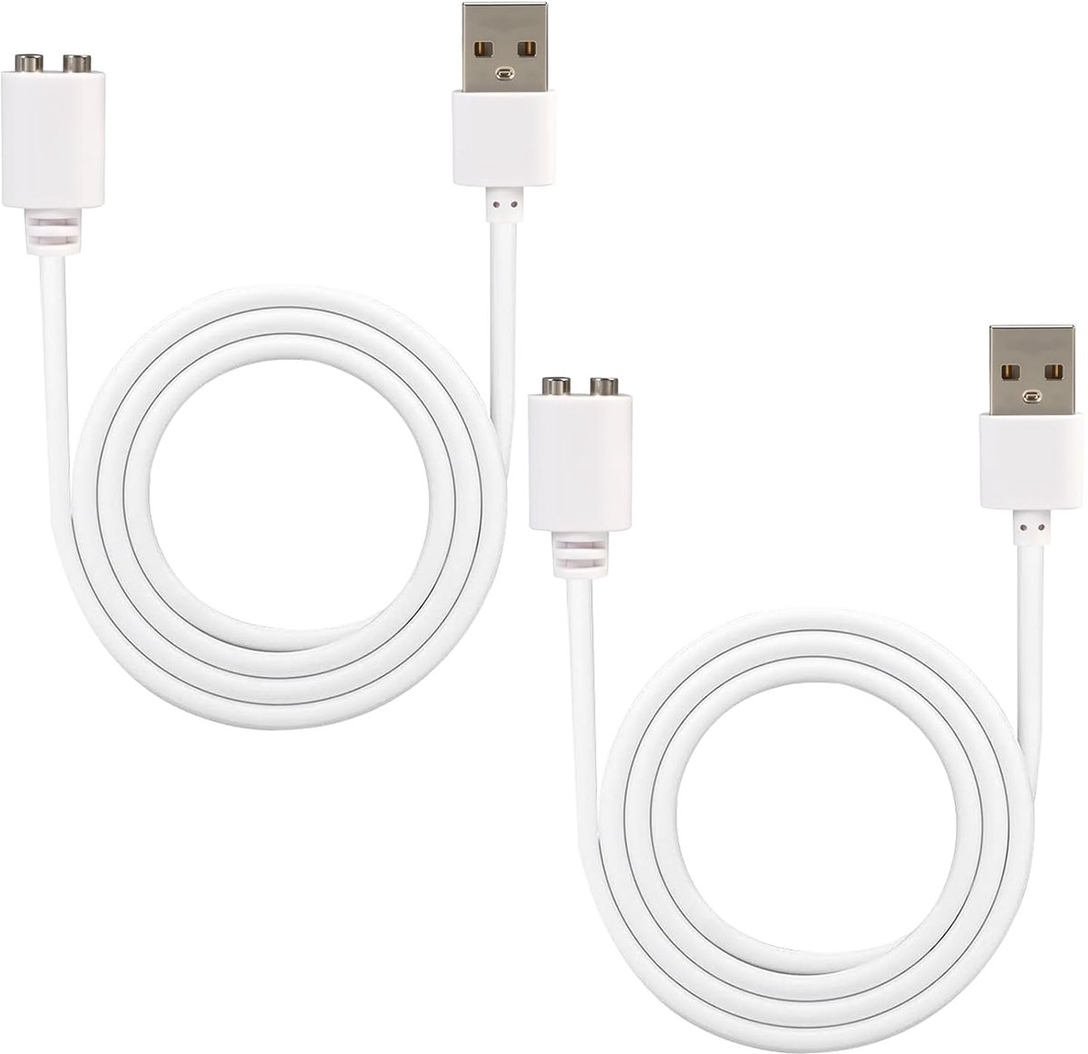 Magnetische USB DC Oplaadkabels Set van 2 - 5mm en 7mm - Duurzaam met Koperen Kern - Ideaal als Vervangingskabel - ShopVlot
