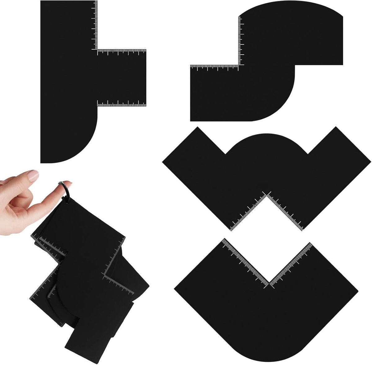 Haarstyling Enhancement Kaarten - Matte PVC - Met Meetindicator - Eenvoudig in Gebruik - ShopVlot