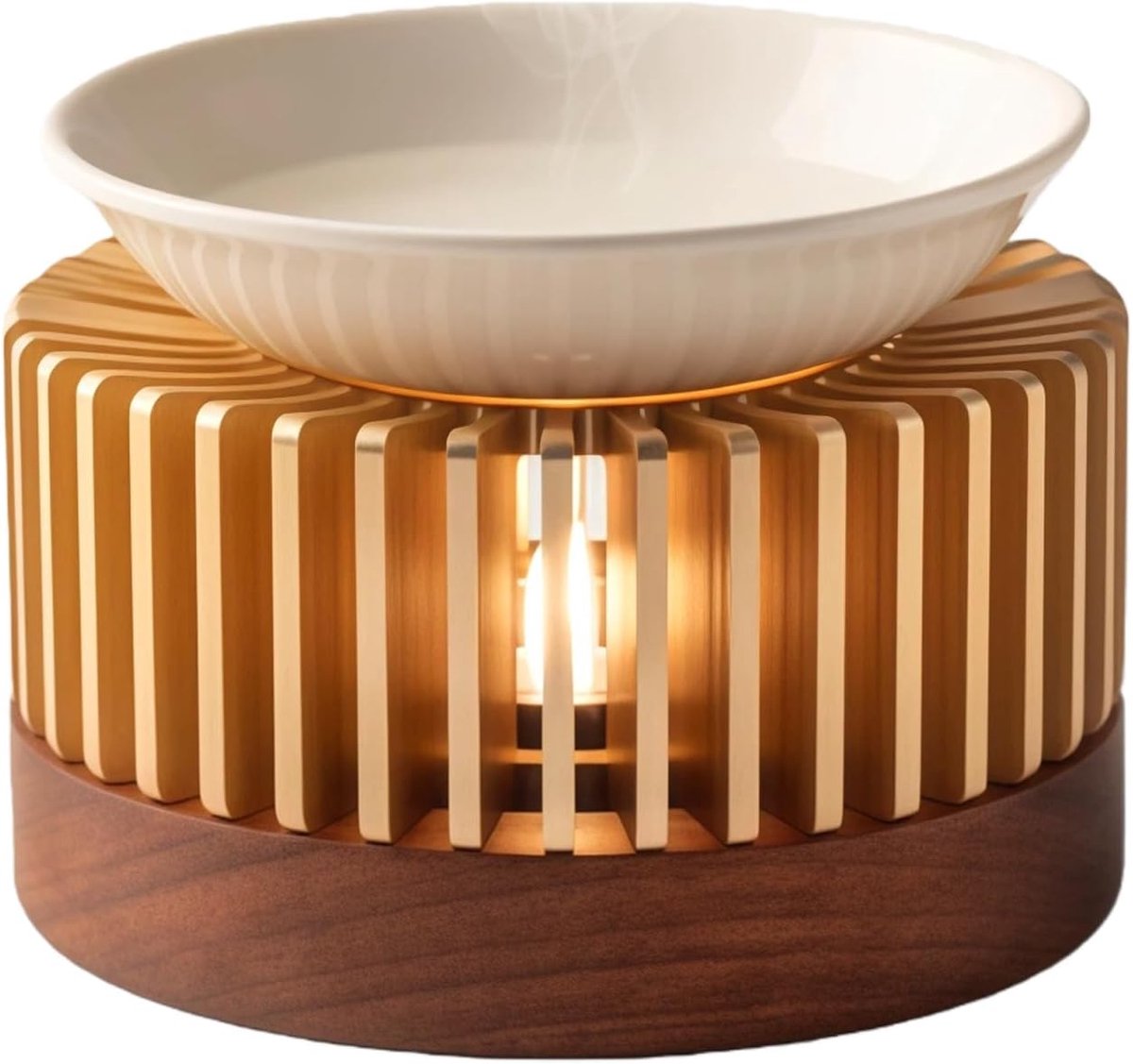 Geuroventilator theelicht - keramische schaal - aromatherapie - sfeervolle decoratie - ShopVlot