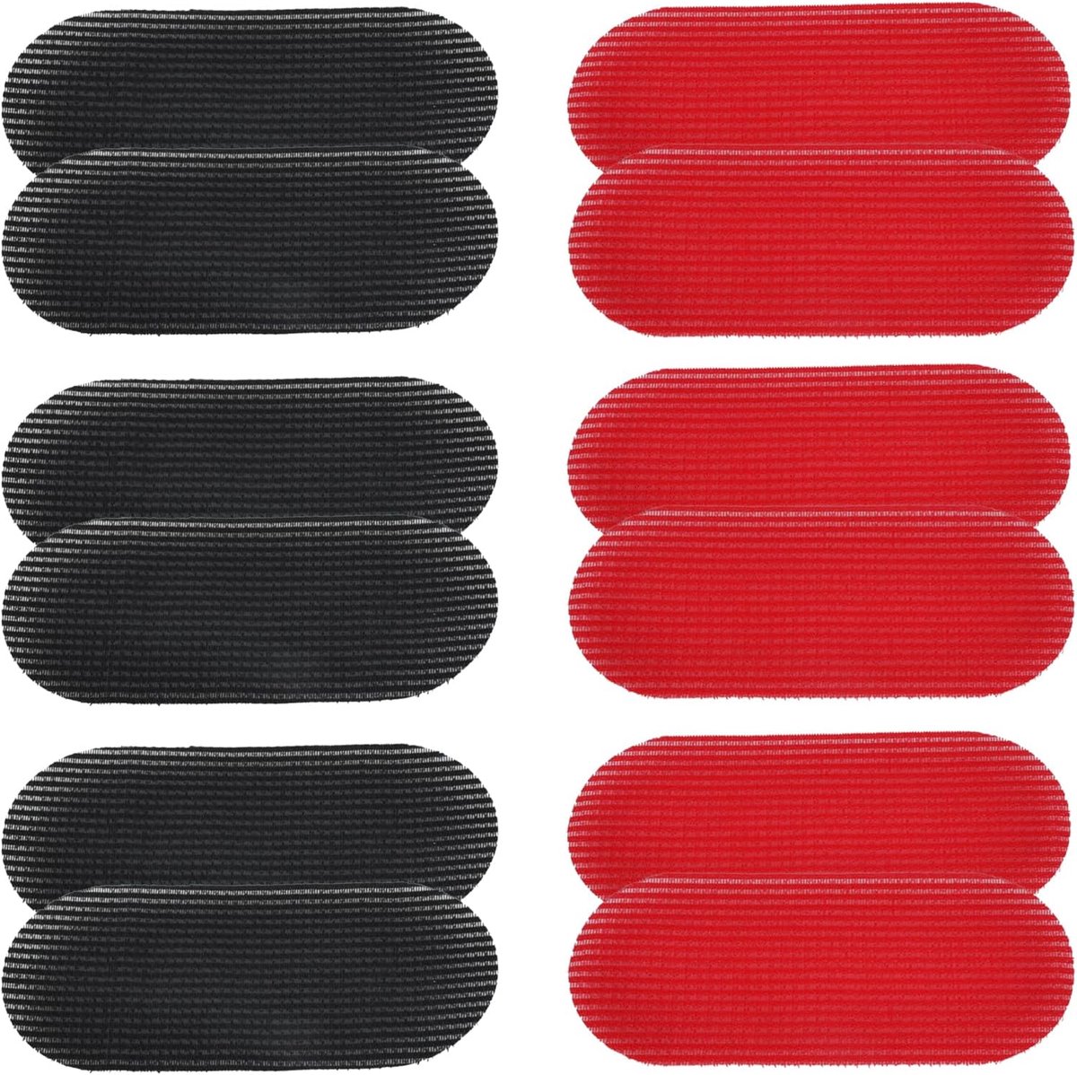 Haarhouders 12 stuks - Zwart en rood - Zelfklevend - Ideaal voor dagelijks gebruik - ShopVlot