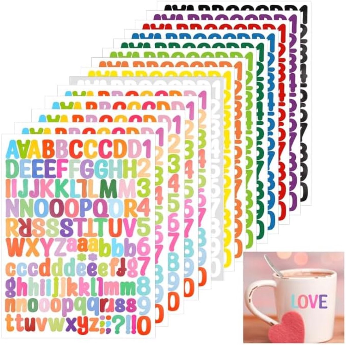 letterstickers - zelfklevend - diverse lettertypes - ideaal voor personalisatie - ShopVlot