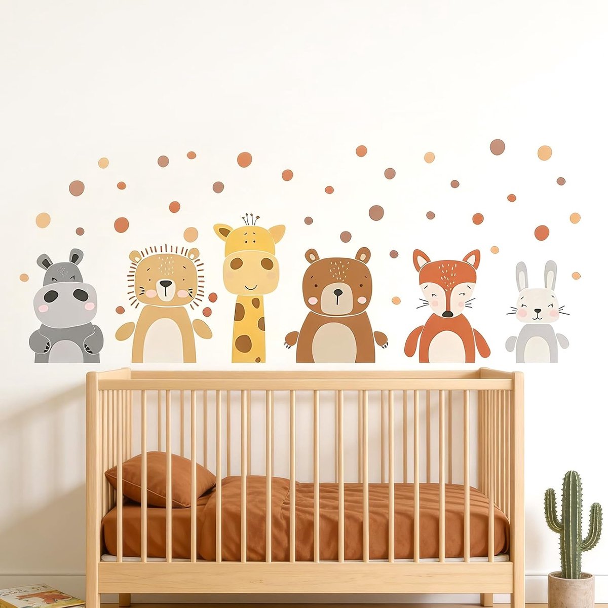Muurstickers dieren - Scandinavisch ontwerp - Schattige bosdieren - Ideaal voor kinderkamer - ShopVlot