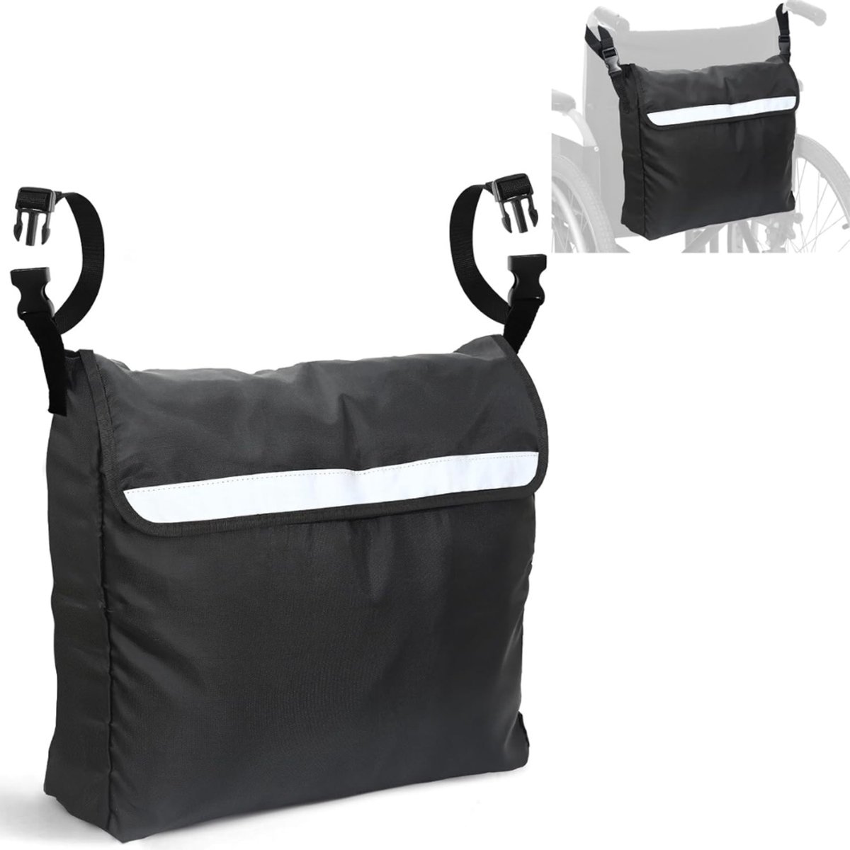 ZRNS® Rollatortas - Tas voor Rollator - Opbergtas - Waterdicht - Zwart