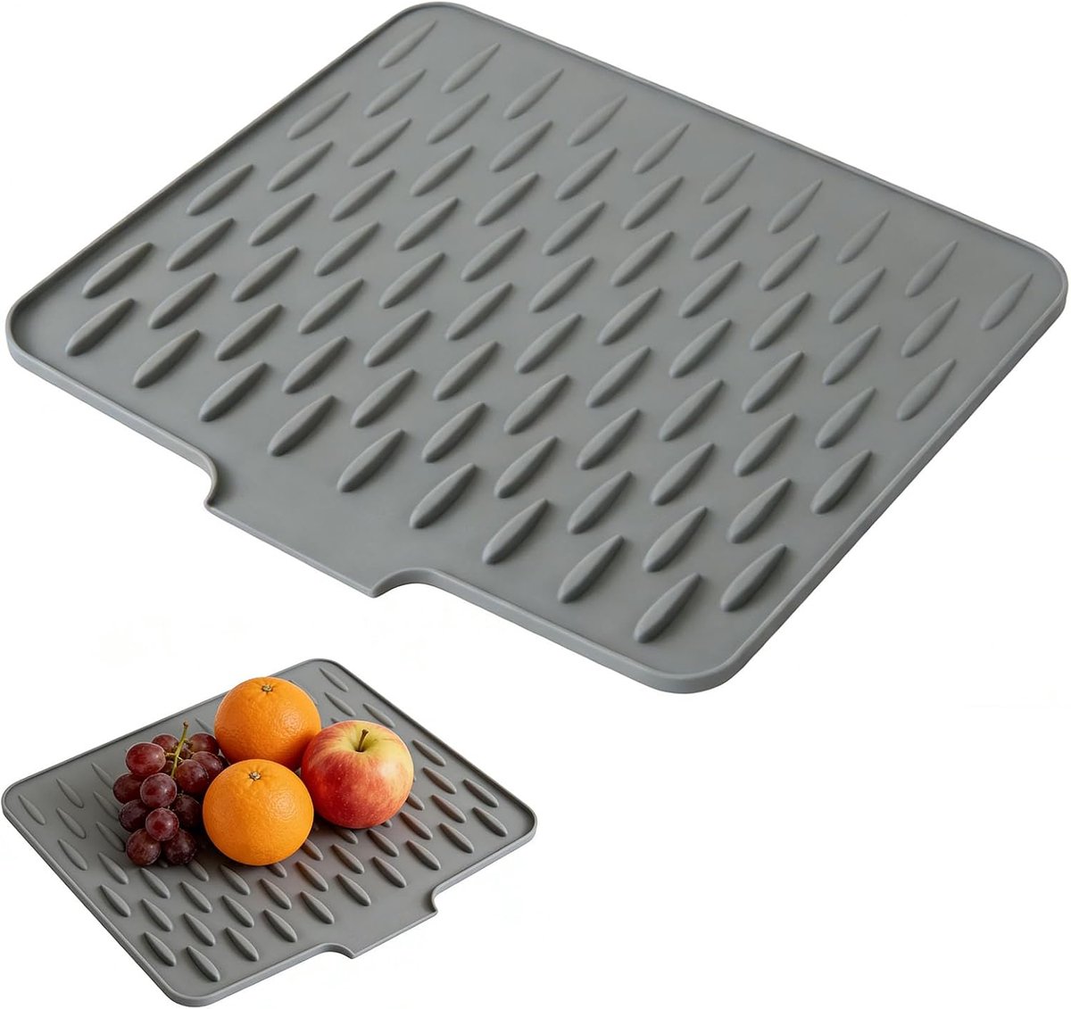 Drainer mat 39,5 x 32,5 cm - Absorberend silicone - Opvouwbaar ontwerp - Sneldrogend voor de keuken - ShopVlot