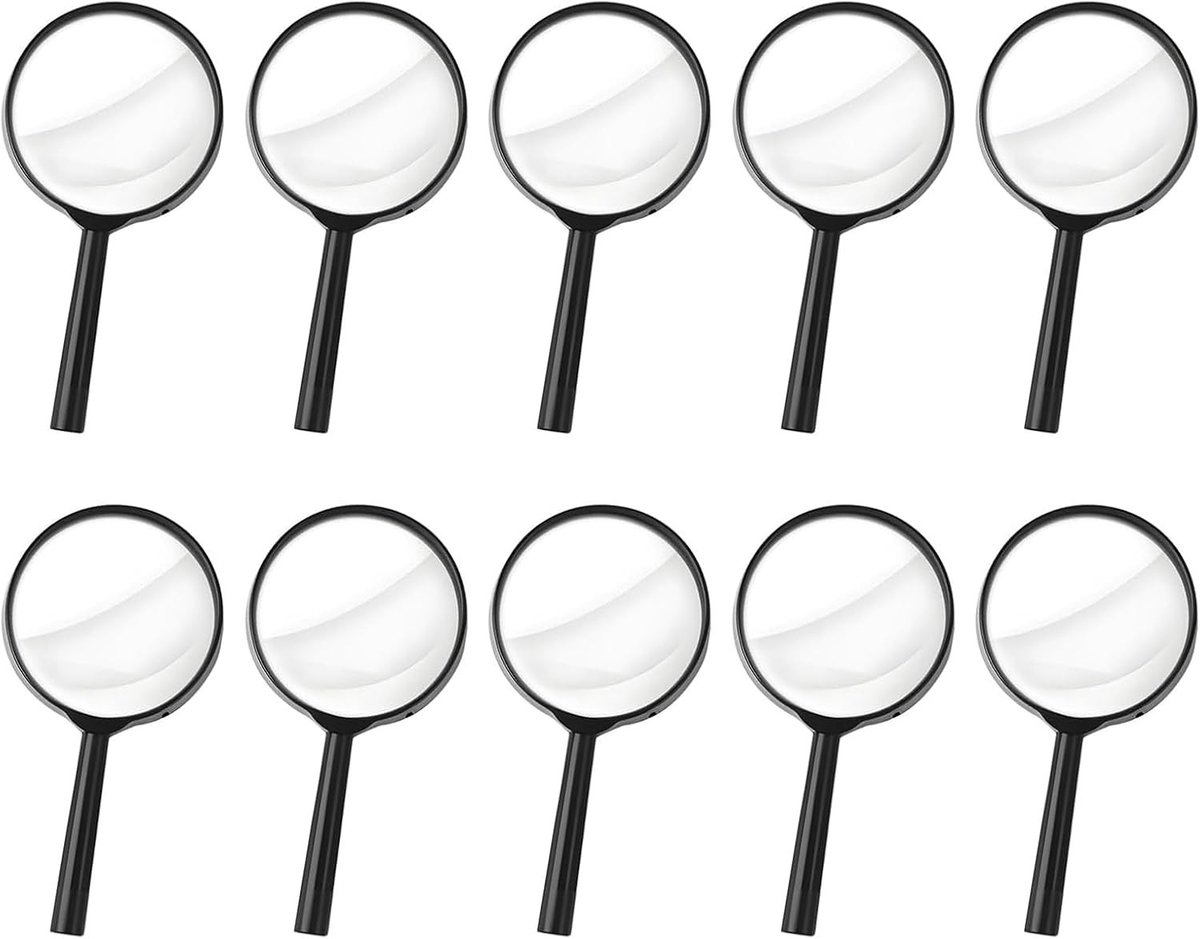 3-voudige Vergrootglas Set - 60 mm - Kunststof - Voor Lezen, Knutselen en Natuurobservatie