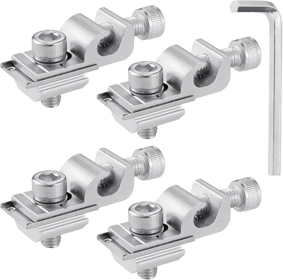 Zonnepaneel bevestigingsclips 4 stuks - nickel-geplateerd aluminium - corrosiebestendig - veilige montage. - ShopVlot