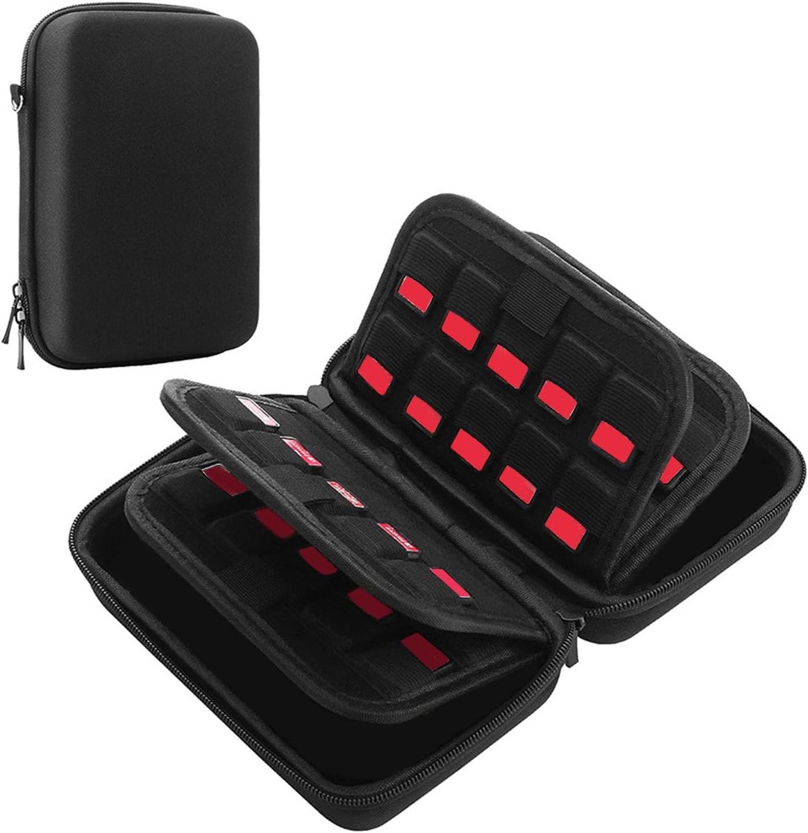 80 Slots Game Card Case for , for EVA Nylon Hard Shell Travel Portable Cartridge Storage Organizer, Kids and Adults - ShopVlot