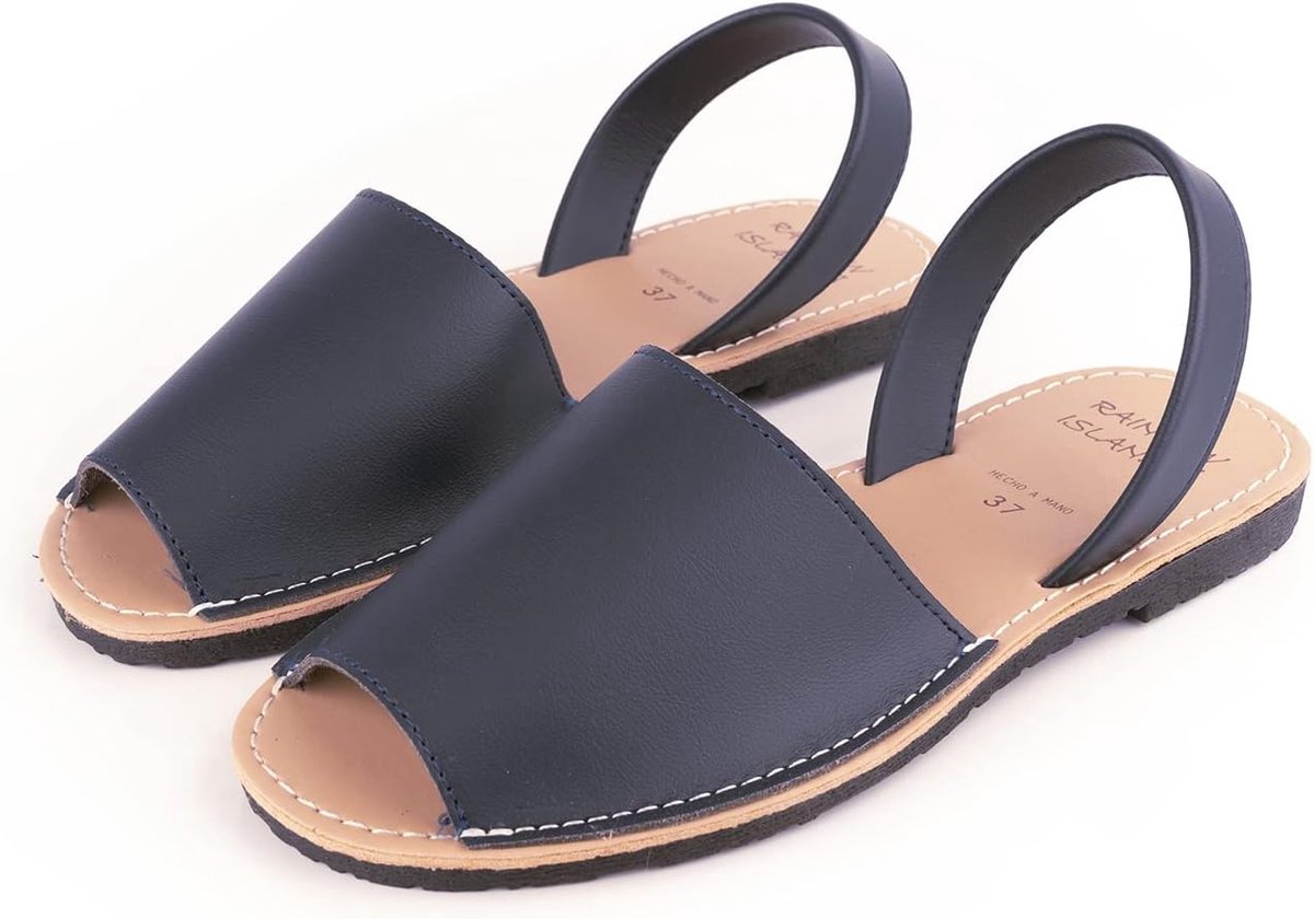 R-ISLAND Women's shoes Menorquinas for women, faux leather, rubber sole, apricot sandals, - ShopVlot