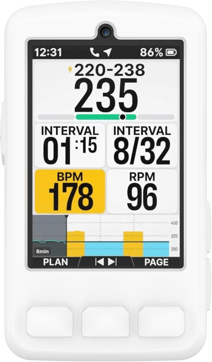 Case for Wahoo Elemnt Roam 3/Roam V3, Anti-shock Soft Silicone Protective Case, Light Weight-White - ShopVlot