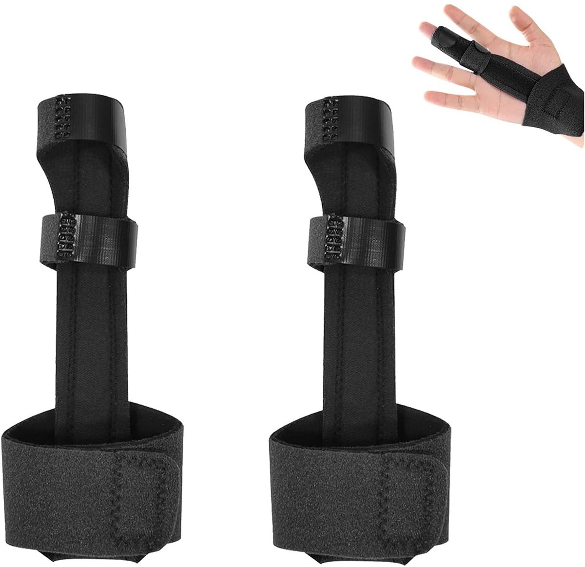 2 pieces stable finger splint with aluminium holder, trigger finger, universal bandage for middle finger, ring finger - ShopVlot