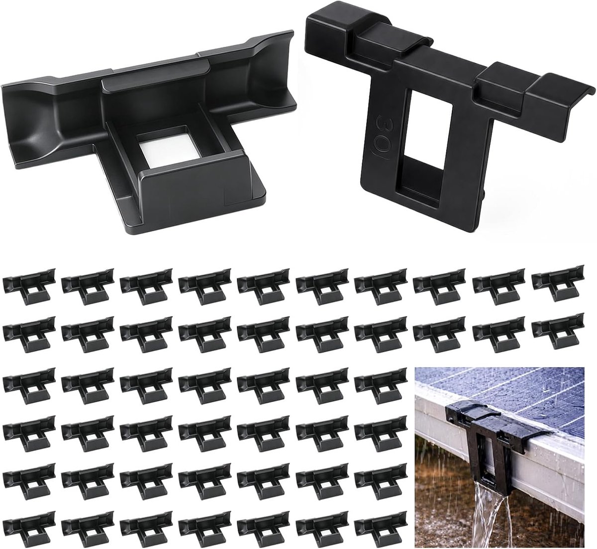 38 stuks zonnepaneel afvoerclips 30mm, PV-module reinigingsclips - ShopVlot