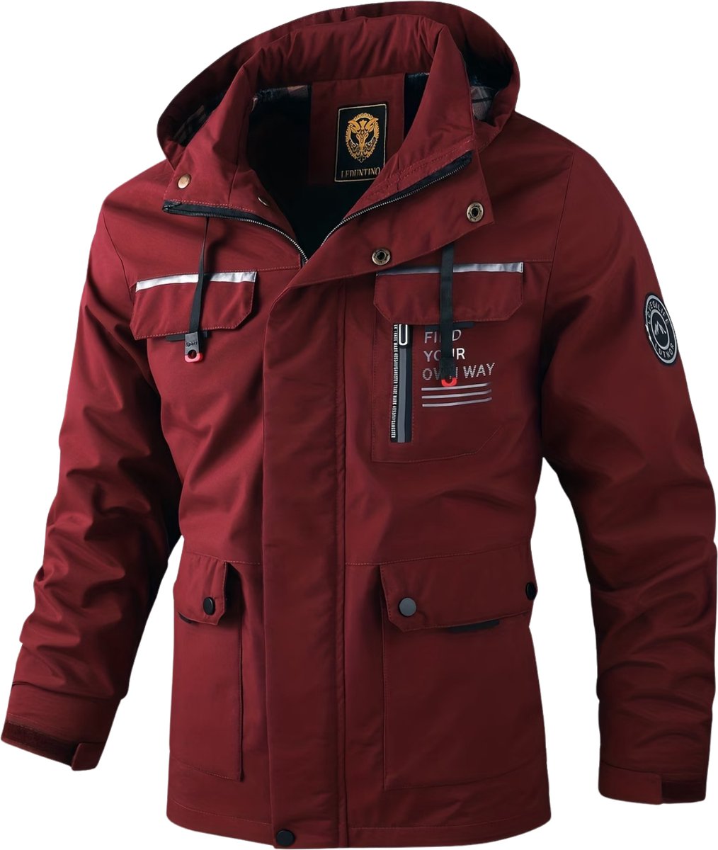 Currero Zomerjas Heren Tussenjas Zomerjack Volwassenen Windjack Windbreaker Outdoor Baksteenrood