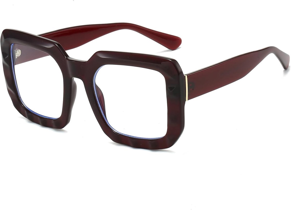 Oversized retro vintage brillen - groot frame - unisex - stijlvol accent voor elke outfit - ShopVlot