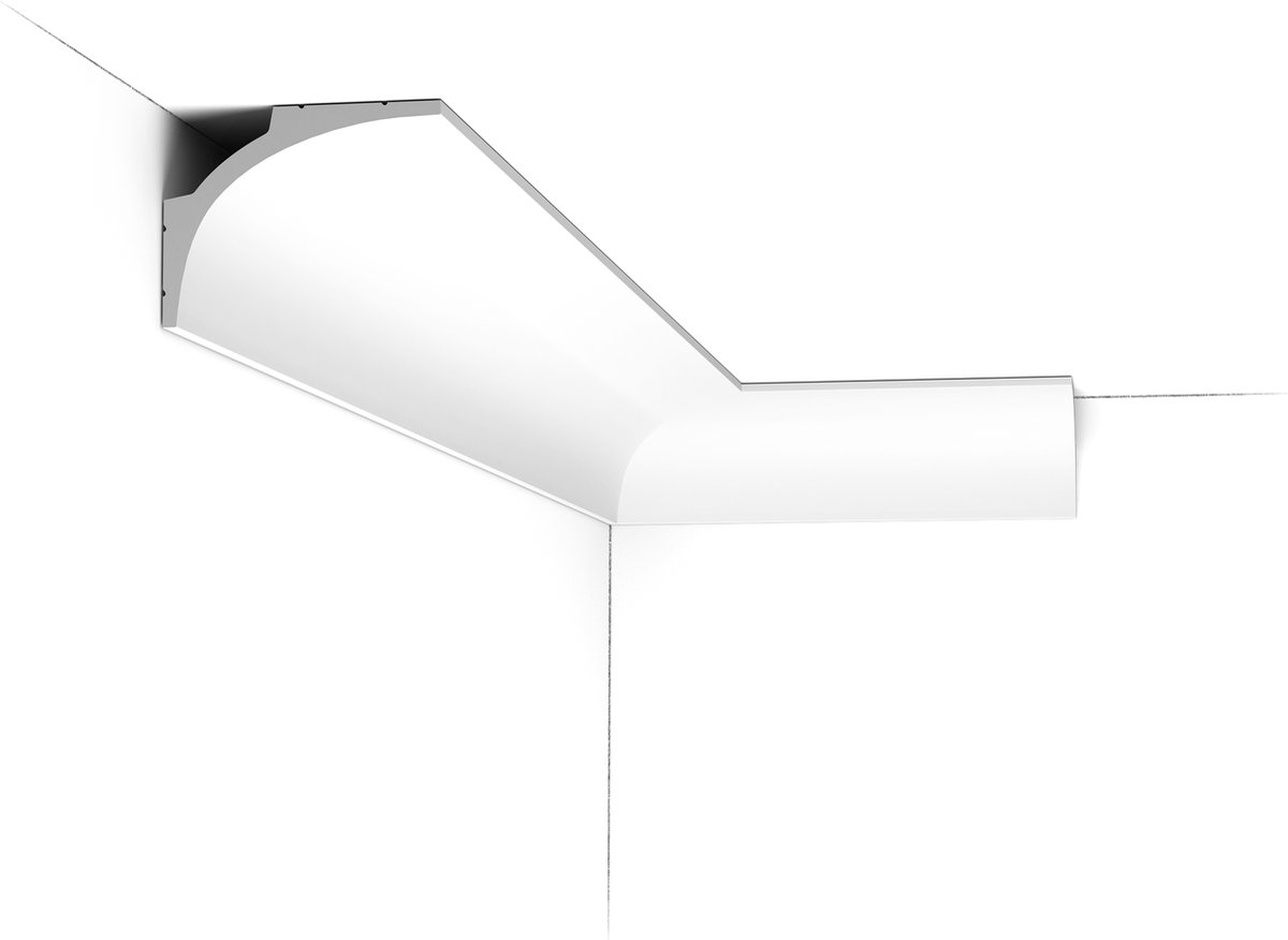 Kroonlijst Orac Decor C992 INFITINY Plafondlijst Hoekstuk Decorative element Lijstwerk Sierlijst modern design wit 2 m